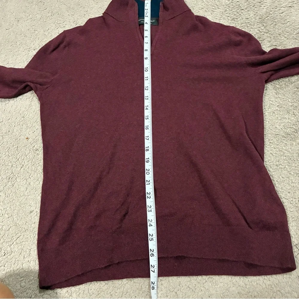 Banana Republic Burgundy Sweater Silk Blend Cashmere Blend Men’s Medium